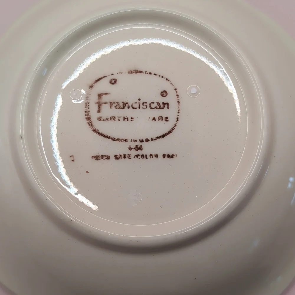 Set of 4 Vintage Franciscan Desert Rose Earthenware Berry Side Dish Bowls 5.25
